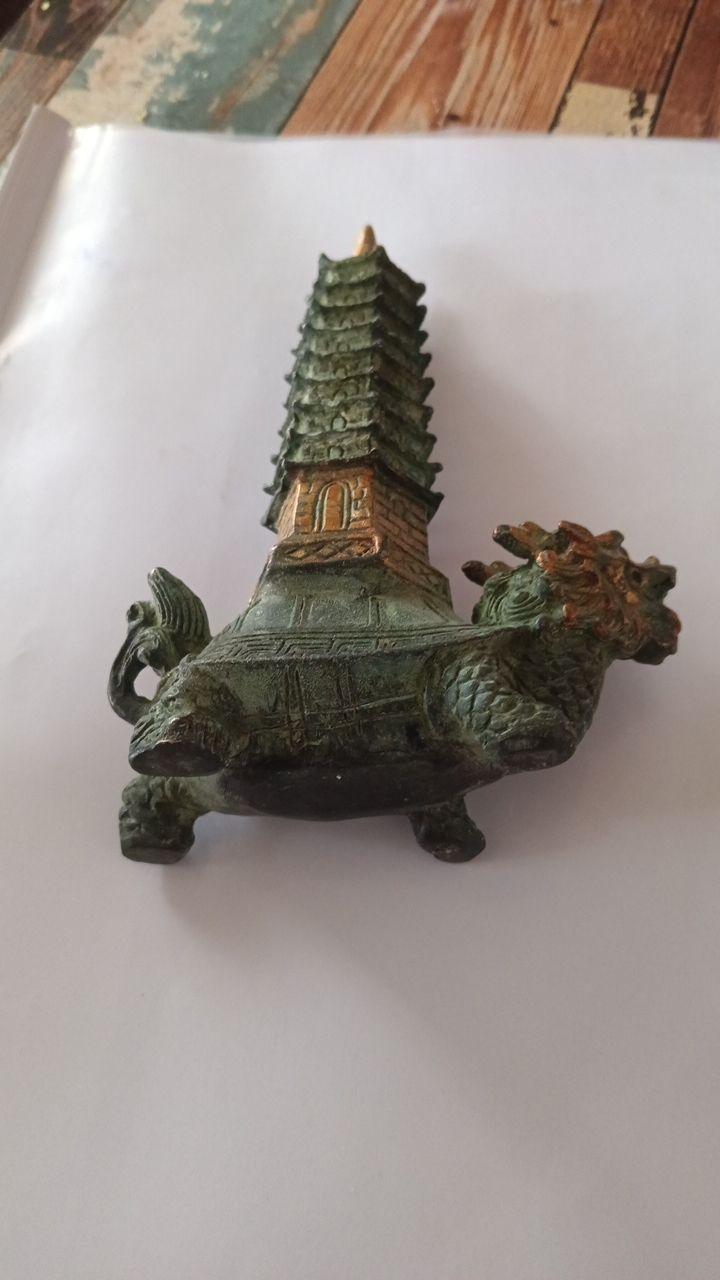 龙龟托九层文昌塔摆件