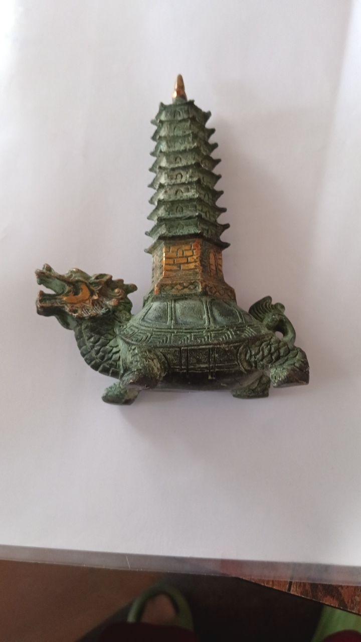 龙龟托九层文昌塔摆件
