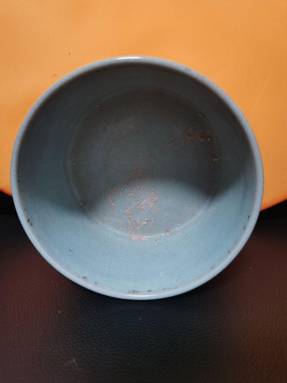 天青釉三足奁