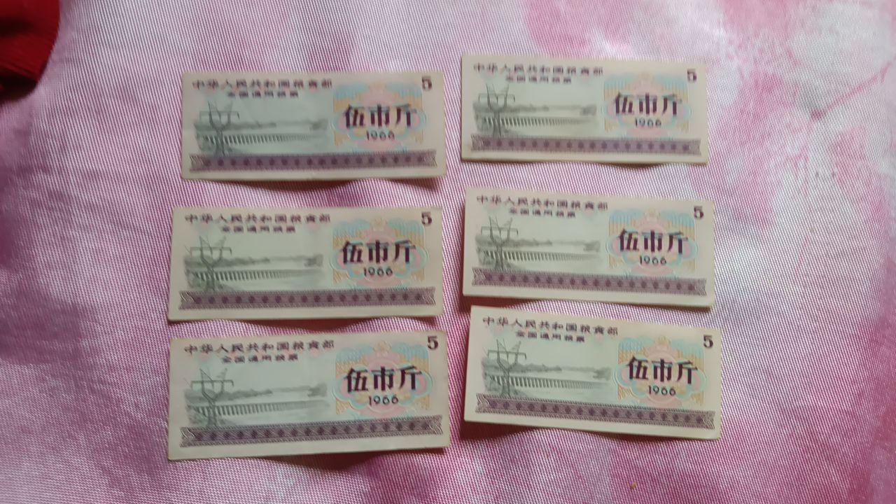 ·1965 - 1966年全国通用伍市斤粮票珍藏组