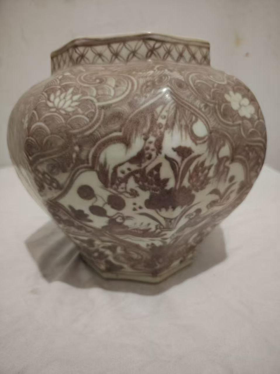 里红八方罐