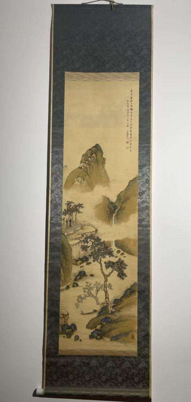 观瀑图立轴