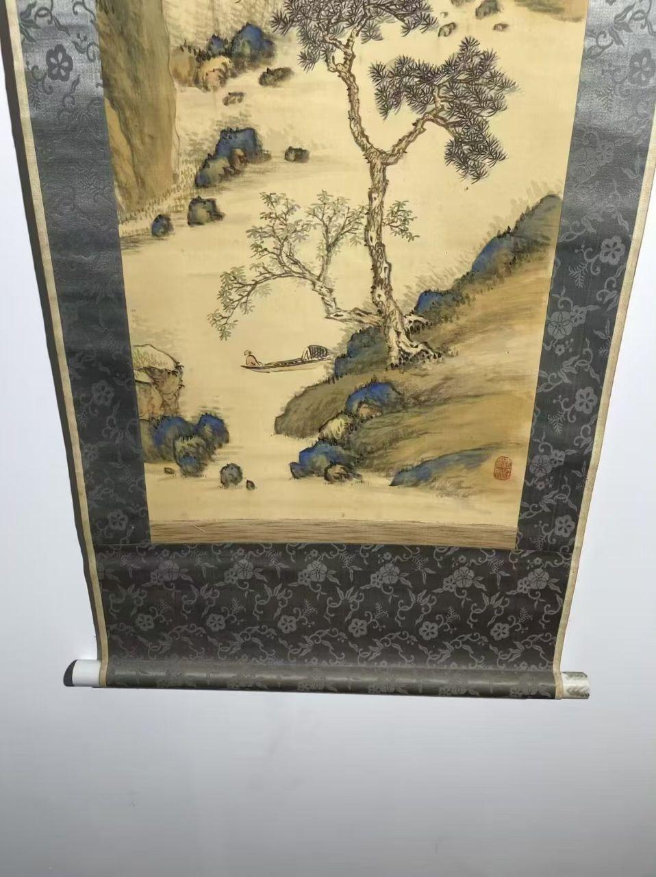 观瀑图立轴