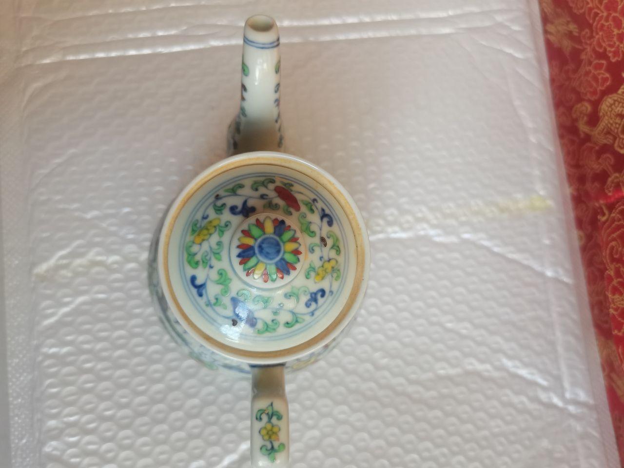 斗彩婴戏纹茶具套组