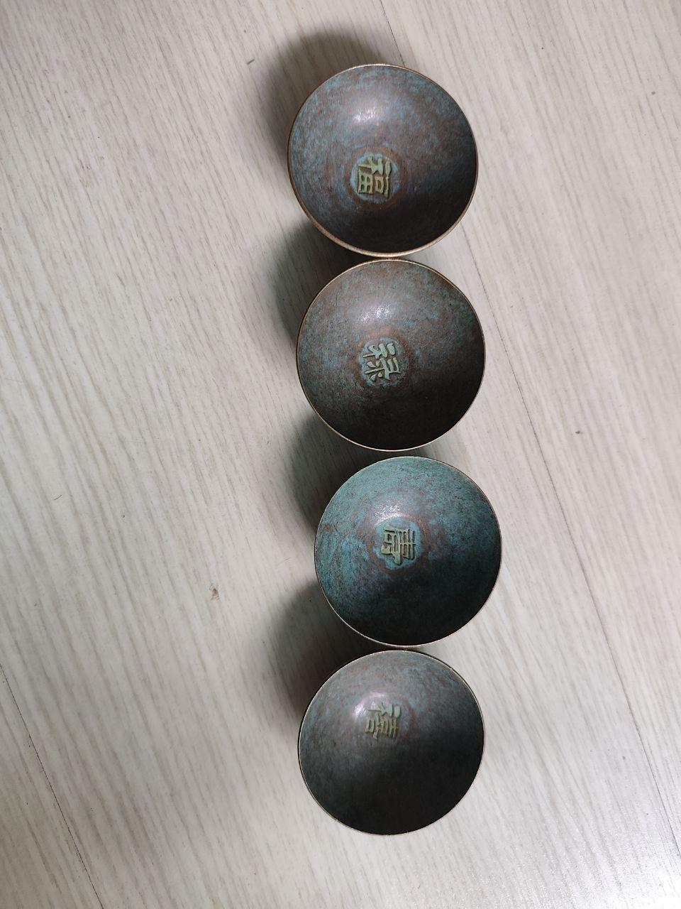 紫铜龙凤碗