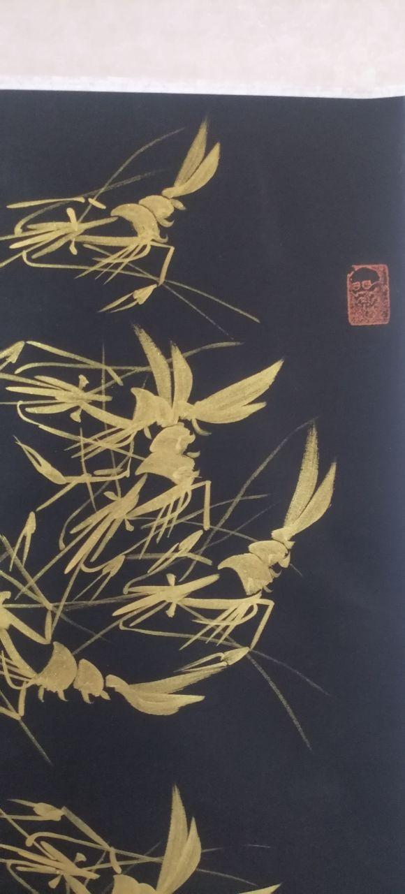 鱼虾荷花图