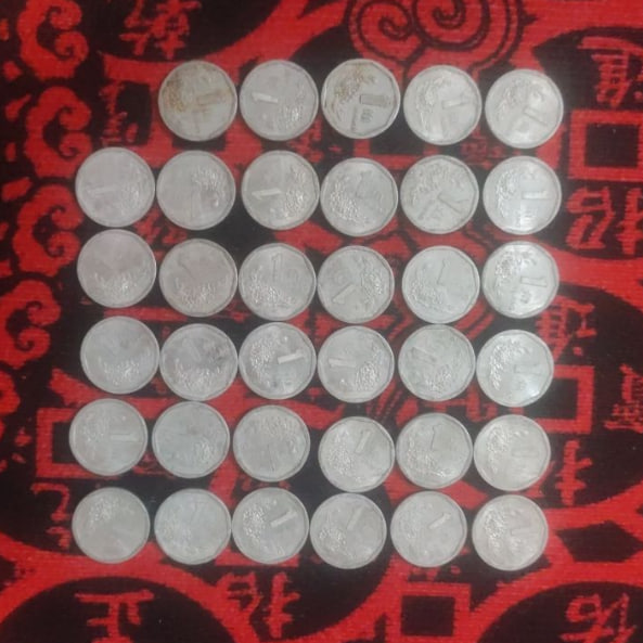 1993年九棱菊花1角硬币